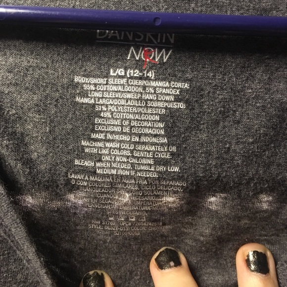 Grey long sleeve tee - Picture 2 of 2